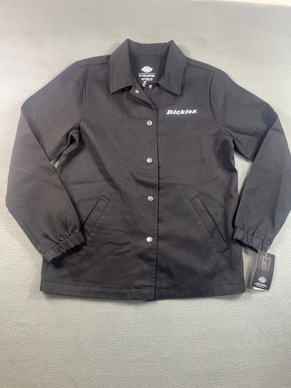 Dickies '67 Collection Black Snap Front Jacket Size Small S/CH/P Unisex